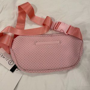 Jimeila NWT Perforated Polka-Dot Print Maui Belt Bag Fanny Pack Color Rose